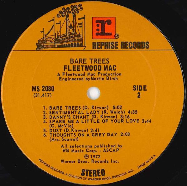 Fleetwood Mac - Bare Trees - VG+ LP Record 1972 Reprise USA Vinyl - Pop Rock / Soft Rock - Shuga Records