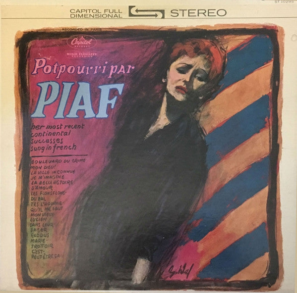 Edith Piaf - Potpourri Par Piaf - VG+ LP Record 1961 Capitol USA Stereo Original Vinyl - Pop / Chanson - Shuga Records