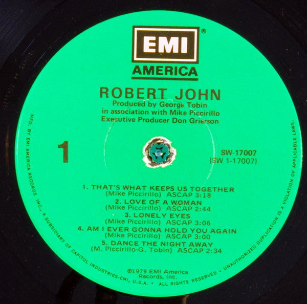 Robert John - Robert John - Mint- LP Record 1979 EMI Vinyl - Pop