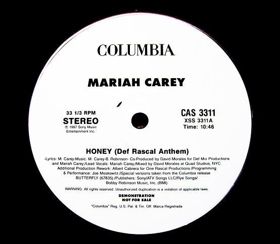 Mariah Carey - Honey - Mint- 12" Single Record 1997 Columbia USA Promo Vinyl - House - Shuga Records