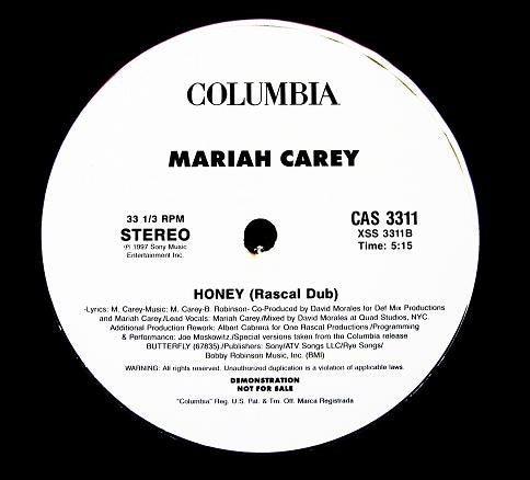 Mariah Carey - Honey - Mint- 12" Single Record 1997 Columbia USA Promo Vinyl - House - Shuga Records