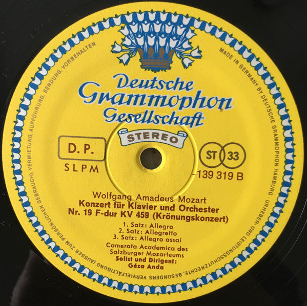 Géza Anda / Camerata Academica Des Salzburger Mozarteums - Mozart Klavierkonzerte - Mint- LP Record 1967 Deutsche Grammophon Germany Original Stereo Tulip Label - Classical - Shuga Records