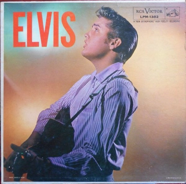 Elvis Presley - Elvis - VG LP Record 1956 RCA Victor USA Mono Original Vinyl & RARE Ad-back rear sleeve states "For added listening pleasure... try these!" in yellow - Rock & Roll / Pop Rock - Shuga Records