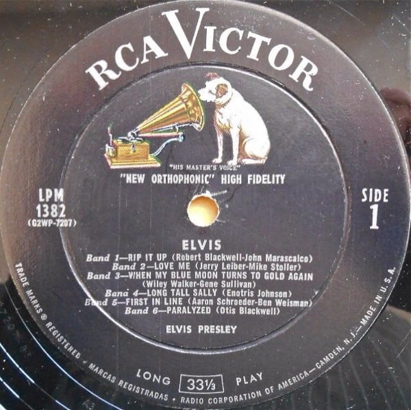 Elvis Presley - Elvis - VG LP Record 1956 RCA Victor USA Mono Original Vinyl & RARE Ad-back rear sleeve states "For added listening pleasure... try these!" in yellow - Rock & Roll / Pop Rock - Shuga Records