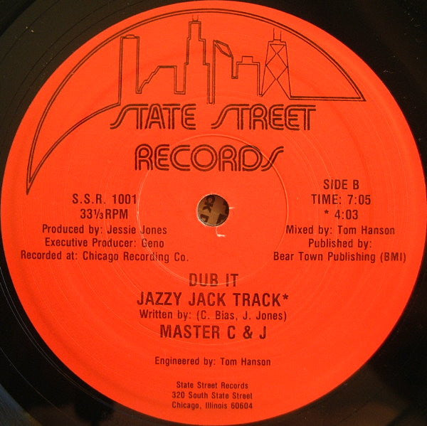 Master C & J - Face It - VG+ 12" Single Record 1987 State Street Vinyl - Chicago House - Shuga Records