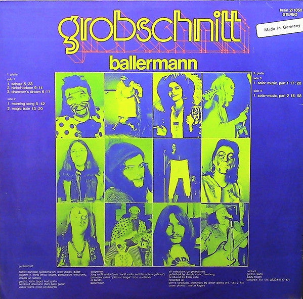 Grobschnitt - Ballermann (1974) - VG+ 2 LP Record 1975 Brain Germany Vinyl - Krautrock / Prog Rock - Shuga Records