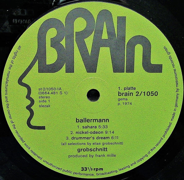 Grobschnitt - Ballermann (1974) - VG+ 2 LP Record 1975 Brain Germany Vinyl - Krautrock / Prog Rock - Shuga Records