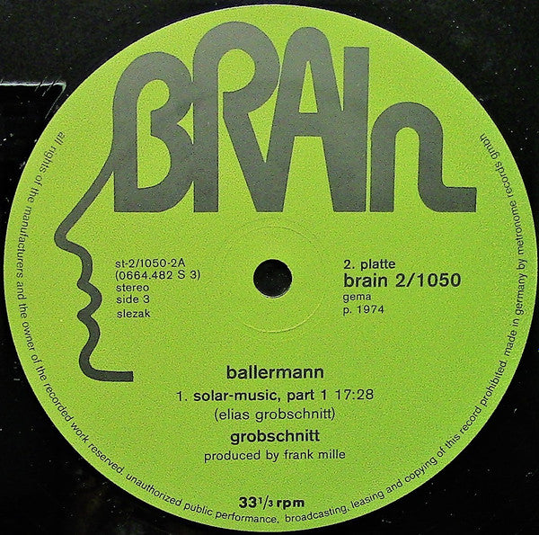Grobschnitt - Ballermann (1974) - VG+ 2 LP Record 1975 Brain Germany Vinyl - Krautrock / Prog Rock - Shuga Records