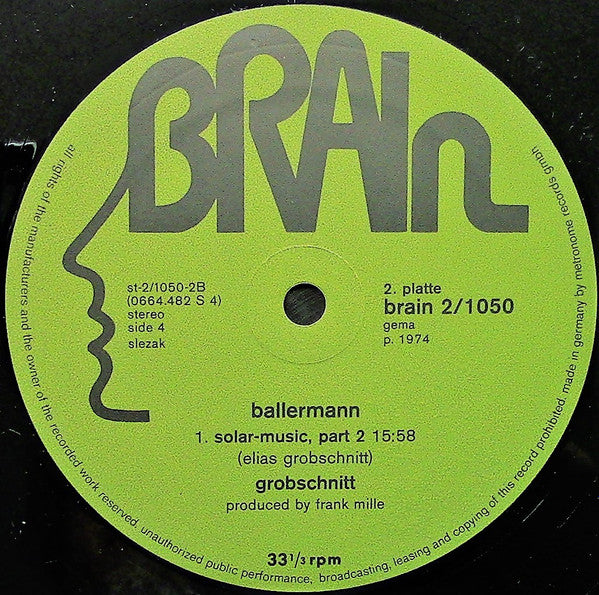 Grobschnitt - Ballermann (1974) - VG+ 2 LP Record 1975 Brain Germany Vinyl - Krautrock / Prog Rock - Shuga Records