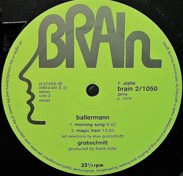 Grobschnitt - Ballermann (1974) - VG+ 2 LP Record 1975 Brain Germany Vinyl - Krautrock / Prog Rock - Shuga Records