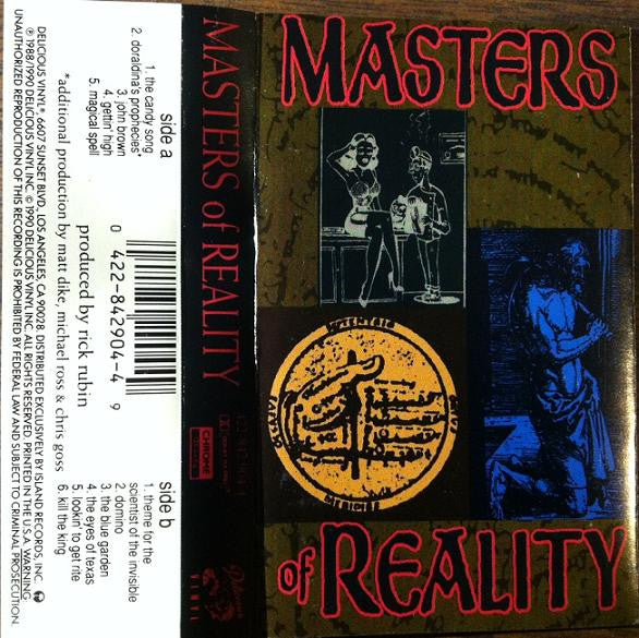 Masters Of Reality - Masters Of Reality - VG+ Cassette 1990 Delicious Vinyl USA Tape - Stoner Rock / Blues Rock - Shuga Records