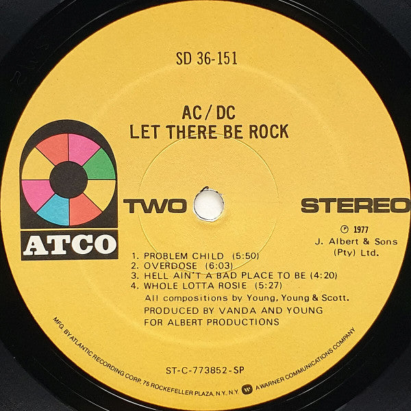 AC/DC - Let There Be Rock - Mint- LP Record 1977 ATCO USA Original Vinyl - Rock & Roll / Hard Rock - Shuga Records