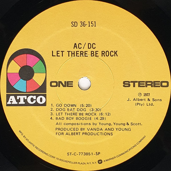 AC/DC - Let There Be Rock - Mint- LP Record 1977 ATCO USA Original Vinyl - Rock & Roll / Hard Rock - Shuga Records