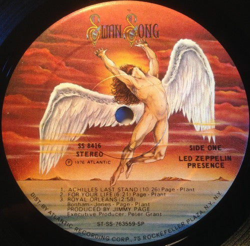 Led Zeppelin – Presence - Mint- (VG low grade cover) LP Record 1976 Swan Song USA Original Vinyl - Classic Rock / Hard Rock - Shuga Records