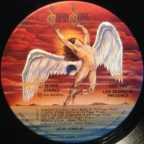 Led Zeppelin – Presence - Mint- (VG low grade cover) LP Record 1976 Swan Song USA Original Vinyl - Classic Rock / Hard Rock - Shuga Records