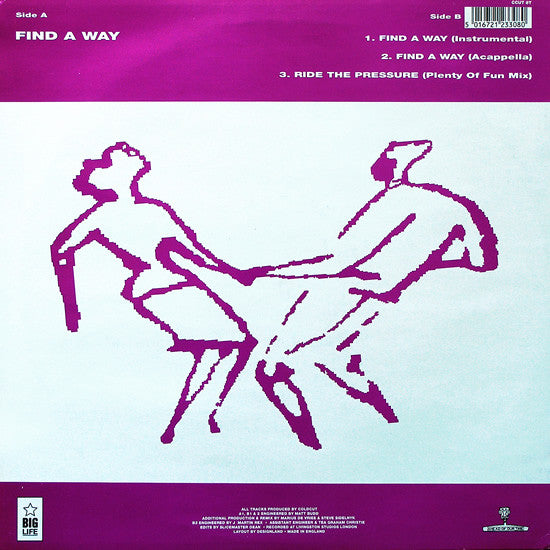 Coldcut Featuring Queen Latifah - Find A Way - Mint- 12" Single Record 1990 Big Life Ahead Of Our Time UK Vinyl - House / Breaks - Shuga Records