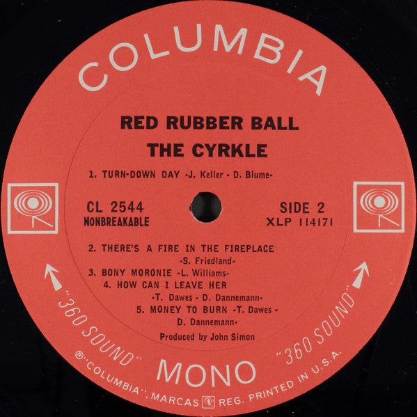 The Cyrkle - Red Rubber Ball - VG+ LP Record 1966 Columbia USA Mono Vinyl - Pop Rock / Psychedelic Rock - Shuga Records