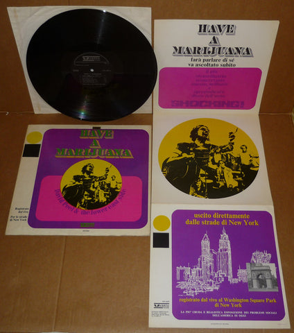 David Peel & The Lower East Side – Have A Marijuana - VG+ LP Record 1969 Vedette Italy Vinyl & Insert - Rock / Folk Rock / Psychedelic Rock