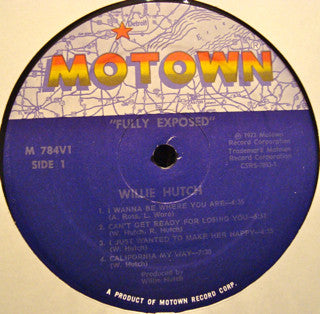 Willie Hutch - Fully Exposed - VG- (low grade) LP Record 1973 Motown USA Original RARE Vinyl - Soul / Funk - Shuga Records