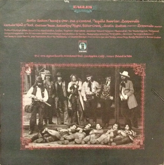 Eagles - Desperado (1973) - VG+ 1974 Asylum USA Vinyl & Textured Cover - Classic Rock / Southern Rock / Country Rock - Shuga Records