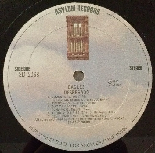 Eagles - Desperado (1973) - VG+ 1974 Asylum USA Vinyl & Textured Cover - Classic Rock / Southern Rock / Country Rock - Shuga Records