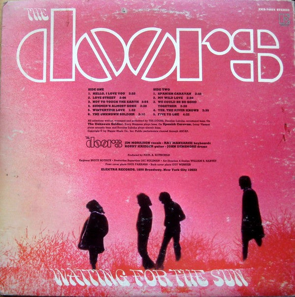 The Doors - Waiting For The Sun - VG+ LP Record 1968 Elektra USA Vinyl Brown Gold Label & RARE Without Quote Marks Around Title - Psychedelic Rock / Blues Rock / Classic Rock - Shuga Records