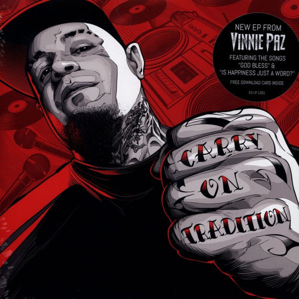 Vinnie Paz - Carry On Tradition - New LP Record 2013 Enemy Soil Red/Black Split Vinyl & Download - Hip Hop - Shuga Records