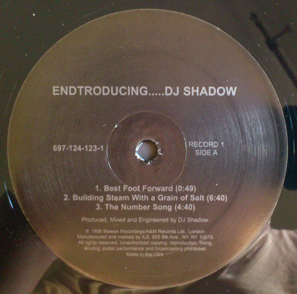 DJ Shadow - Endtroducing..... (1996) - Mint- (VG+ cover) 2 LP Record 2012 Mo Wax FFRR USA Vinyl - Hip Hop / Instrumental / Trip Hop - Shuga Records