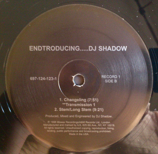 DJ Shadow - Endtroducing..... (1996) - Mint- (VG+ cover) 2 LP Record 2012 Mo Wax FFRR USA Vinyl - Hip Hop / Instrumental / Trip Hop - Shuga Records