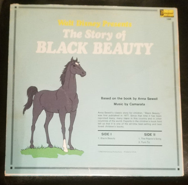Camarata - Walt Disney - The Story Of Black Beauty (1966) - VG+ LP Record 1973 Disneyland USA Vinyl - Story / Children's