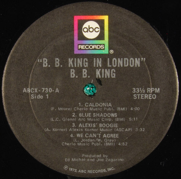 B.B. King - In London (1971) - VG+ Stereo 1972 ABC USA Vinyl - Blues / Rhythm & Blues - Shuga Records