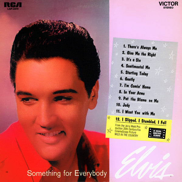 Elvis Presley - Something For Everybody (1964) - VG+ LP Record 1977 RCA USA Stereo Vinyl - Rock & Roll - Shuga Records