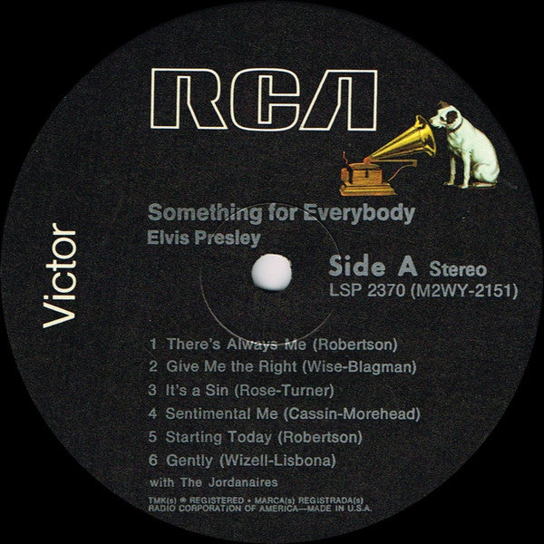 Elvis Presley - Something For Everybody (1964) - VG+ LP Record 1977 RCA USA Stereo Vinyl - Rock & Roll - Shuga Records