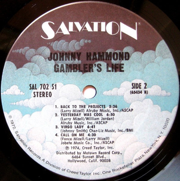 Johnny Hammond – Gambler's Life - VG+ (VG cover) LP Record 1974 Salvation USA Original Vinyl - Jazz-Funk / Fusion - Shuga Records