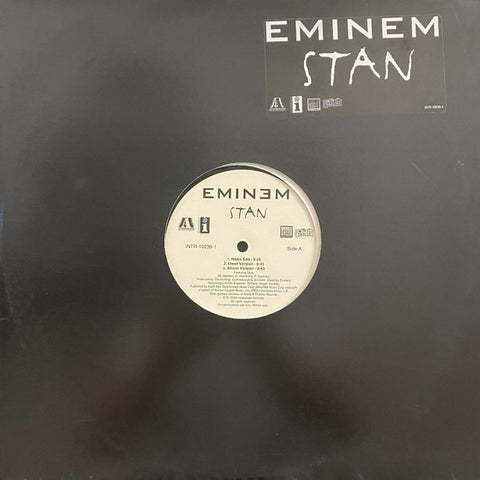 Eminem – Stan - VG+ 12" Single Record 2000 Aftermath Promo Vinyl - Hip Hop