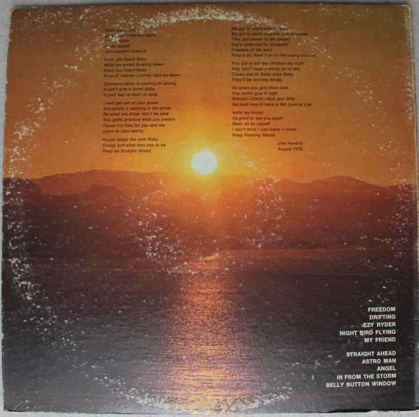 Jimi Hendrix - The Cry Of Love - VG+ LP Record 1971 Reprise USA Original Vinyl & Bob Ludwig RL Mastered - Psychedelic Rock / Blues Rock - Shuga Records