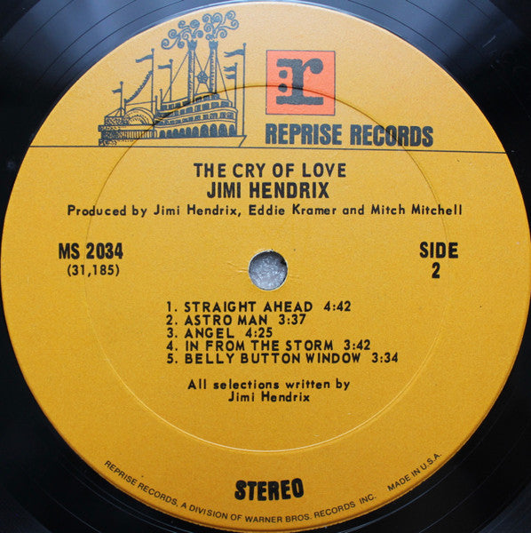 Jimi Hendrix - The Cry Of Love - VG+ LP Record 1971 Reprise USA Original Vinyl & Bob Ludwig RL Mastered - Psychedelic Rock / Blues Rock - Shuga Records