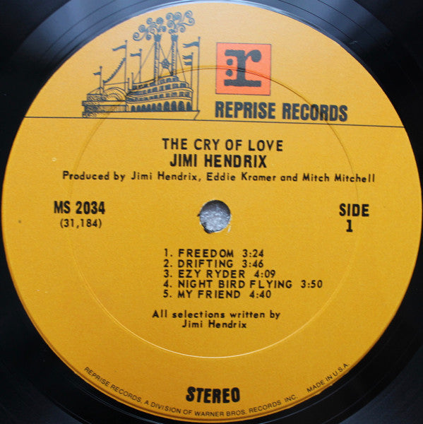 Jimi Hendrix - The Cry Of Love - VG+ LP Record 1971 Reprise USA Original Vinyl & Bob Ludwig RL Mastered - Psychedelic Rock / Blues Rock - Shuga Records