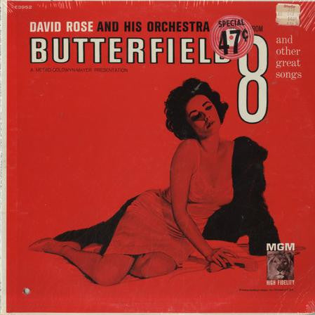 David Rose And His Orchestra - Butterfield 8 - VG+ LP Record 1960 MGM USA Vinyl - Soundtrack / Theme