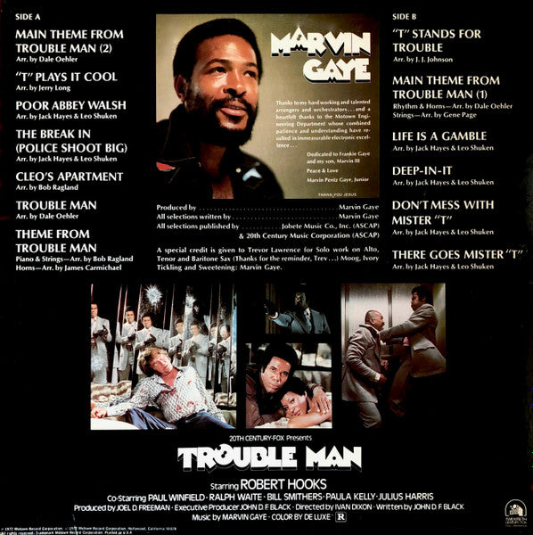 Marvin Gaye - Trouble Man - VG+ LP Record 1972 Tamla USA Original Vinyl - Soundtrack / Funk / Soul - Shuga Records