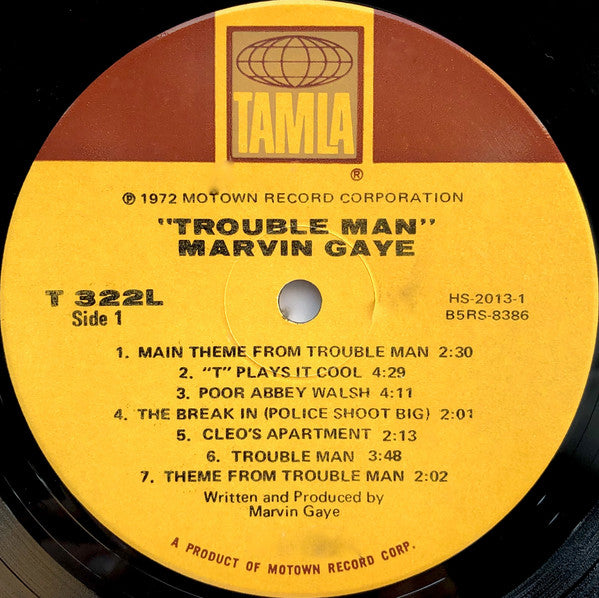 Marvin Gaye - Trouble Man - VG+ LP Record 1972 Tamla USA Original Vinyl - Soundtrack / Funk / Soul - Shuga Records