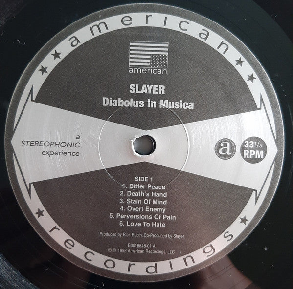 Slayer - Diabolus In Musica - New (opened to verify color) LP Record 2013 American 180 gram Vinyl - Thrash / Metal