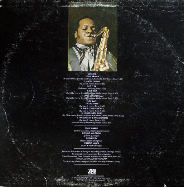 Eddie Harris - Is It In - VG+ LP Record 1974 Atlantic USA Original Vinyl - Jazz / Jazz-Funk / Soul-Jazz / Experimental - Shuga Records