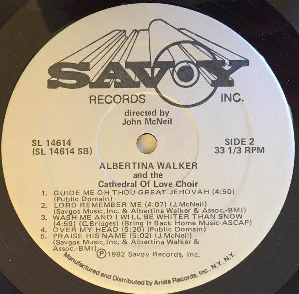 Albertina Walker And The Cathedral of Love Mass Choir - VG+ LP Record 1982 Savoy USA Vinyl - Gospel / Soul - Shuga Records