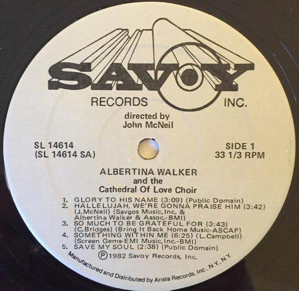 Albertina Walker And The Cathedral of Love Mass Choir - VG+ LP Record 1982 Savoy USA Vinyl - Gospel / Soul - Shuga Records