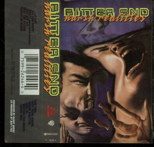 Bitter End - Harsh Realities - Mint- Cassette 1990 Metal Blade Warner USA Tape - Rock / Thrash - Shuga Records