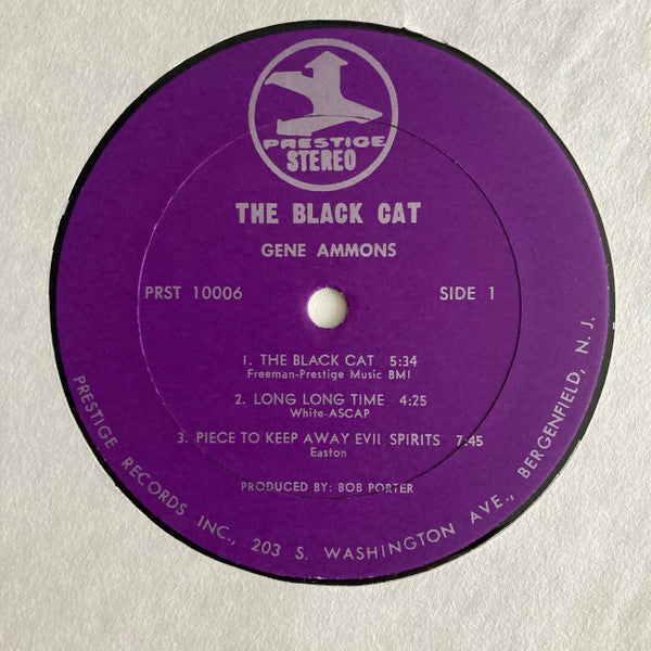 Gene Ammons - The Black Cat! - VG LP Record (VG- cover Low Grade) 1971 Prestige USA Stereo Vinyl - Jazz / Soul-Jazz - Shuga Records