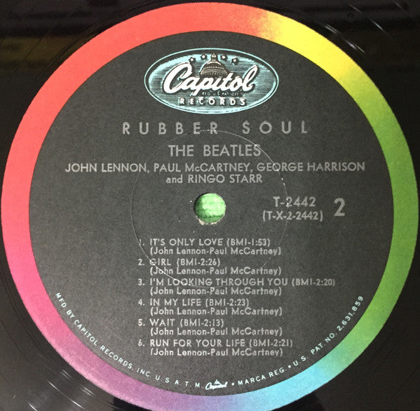 The Beatles - Rubber Soul - VG LP Record 1965 Capitol USA Mono Original Press Vinyl Rainbow Label - Pop Rock / Beat - Shuga Records