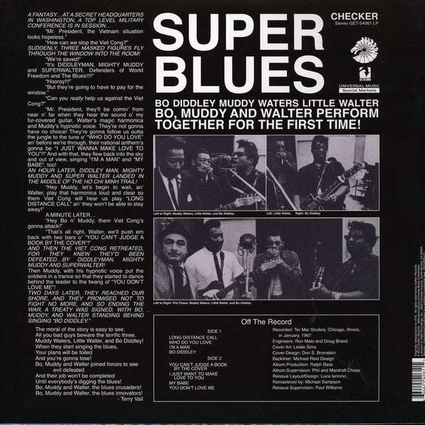 Bo Diddley, Little Walter, Muddy Waters - Super Blues (1967) - Mint- LP Record 2013 Checker Get On Down USA Vinyl - Electric Blues / Chicago Blues