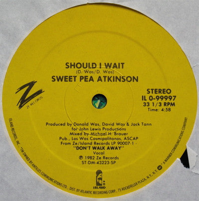 Sweet Pea Atkinson - Dance Or Die - VG+ 12" Single Record 1982 ZE USA Vinyl - Disco - Shuga Records